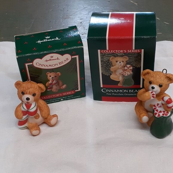 2 -Hallmark Keepsake Cinnamon Bear ornaments - Picture 1 of 13